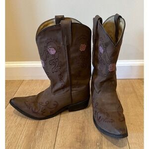 Shyanne Womens‎ Floral Brown Cowgirl Western Boots 41478Y sz 6 D